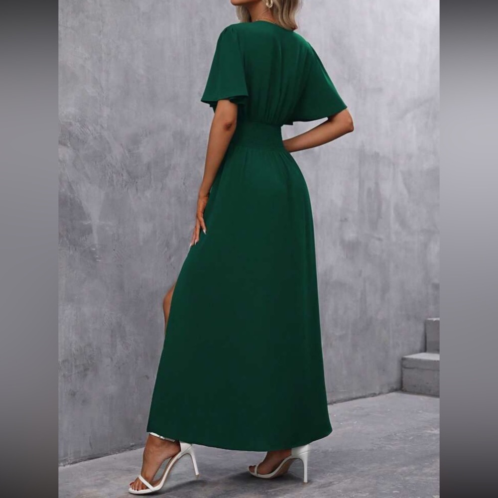 Boho butterfly sleeve slit thigh maxi dress - Picture 8 of 16